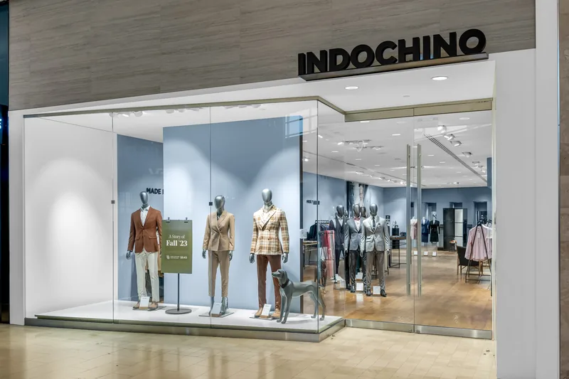 Indochino retail interior fit-out at Square One shopping centre, Mississauga, Ontario